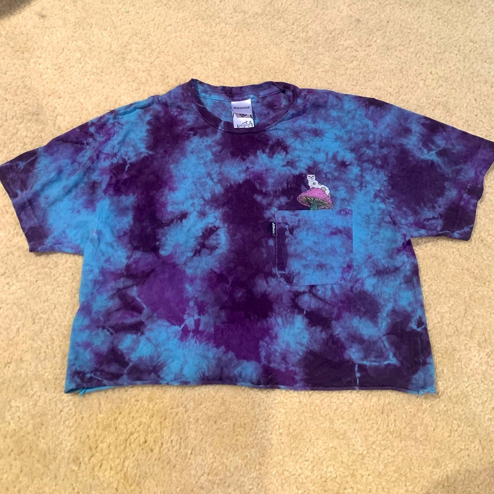 RIPNDIP CROPPED TIEDYE TEE